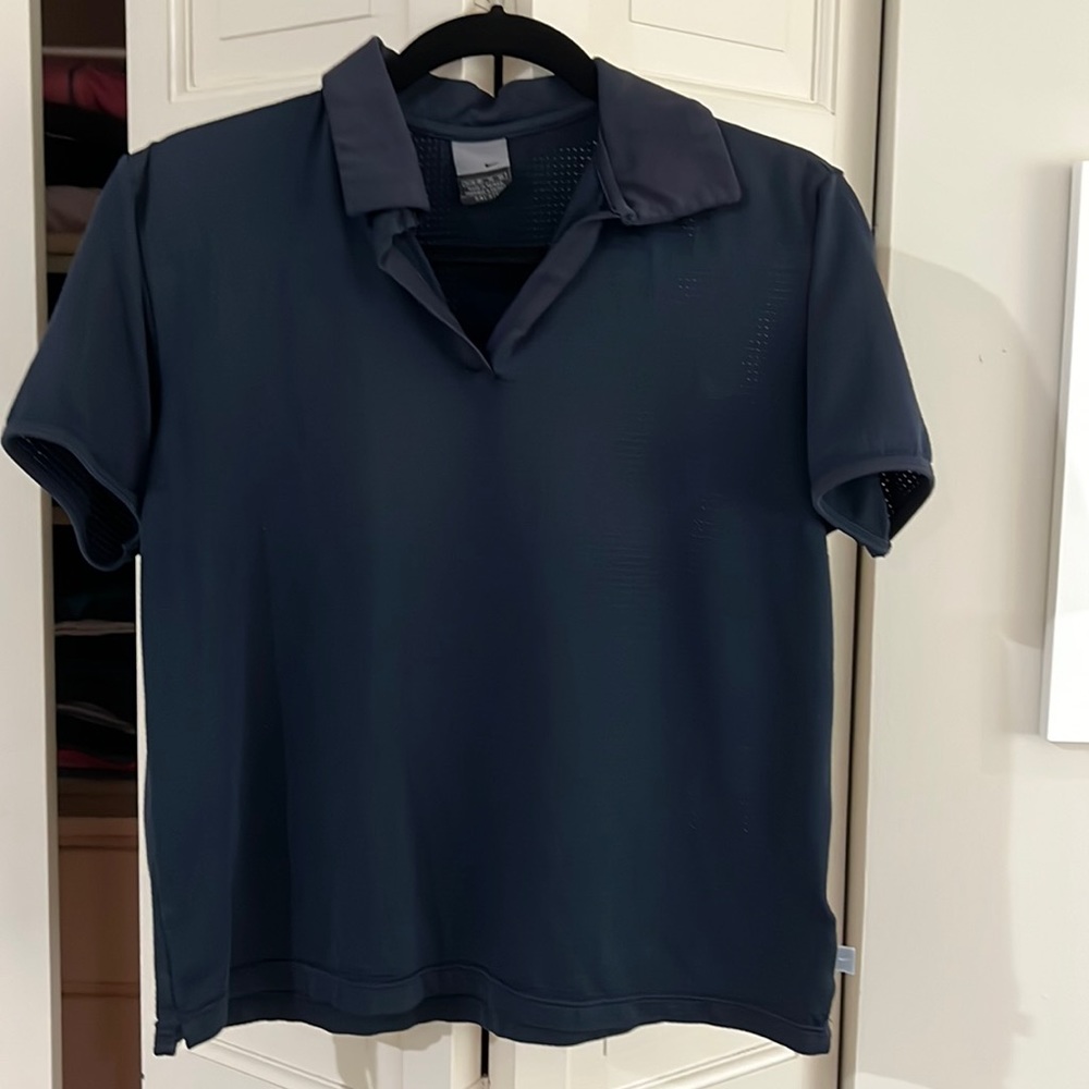 Navy golf shirt